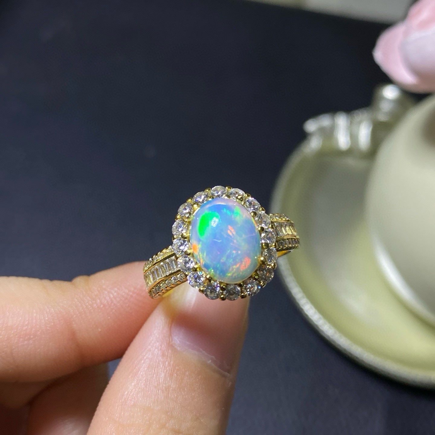 Pure Natural Beautiful Opal Handmade Ring