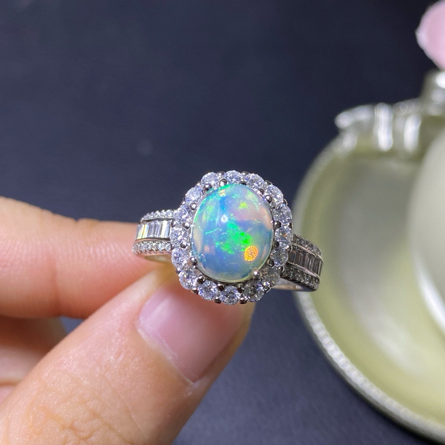Pure Natural Beautiful Opal Handmade Ring
