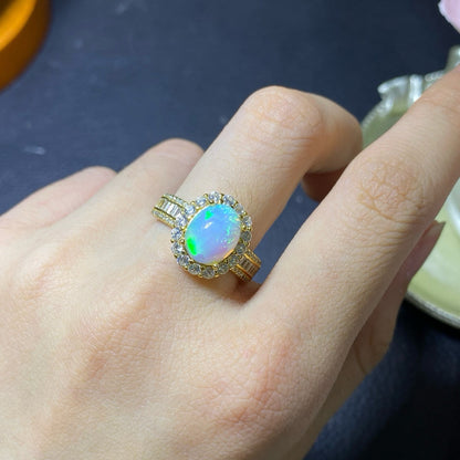 Pure Natural Beautiful Opal Handmade Ring