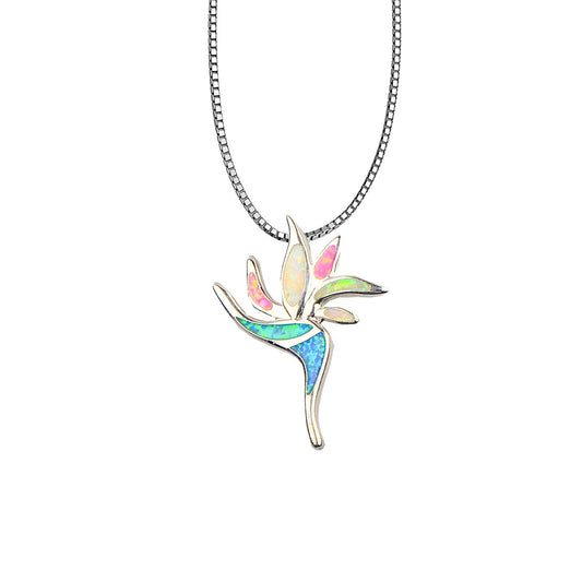 Peace Flower Opal Necklace Pendant